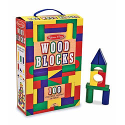 Image of Wooden Color Blocks - 100 Pieces