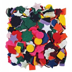 Image of Assorted Felt Shapes - 500 Pieces