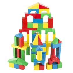 Image of Wooden Color Blocks - 200 Pieces