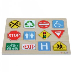Image of Community Signs and Traffic Safety Puzzle
