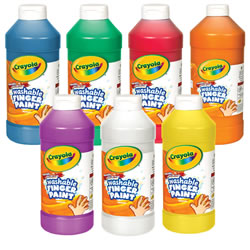 Image of Crayola® Washable Bright Color Non-Toxic Finger Paint 32 oz.
