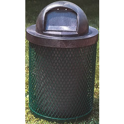 Image of Outside Trash Can with Lid