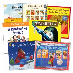 3 years & up. Children, therapists, and teachers will benefit from this collection of titles full of encouragement and support. Lessons abound from support in the face of common childhood fears to the will of a hearing impaired child to dance. A must for every classroom!