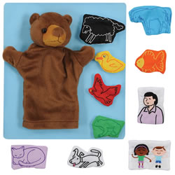 Image of Bear Puppet and Story Props - 12 Pieces