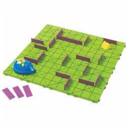 4 years & up. The hunt is on! Customize your maze, then program the mouse to find the cheese. The inventive possibilities are endless. It's the perfect introduction to the concepts of coding, early engineering, step programming, and critical thinking. This deluxe science set includes 16 pieces to create a 20" x 20" maze board, 25 wall tiles to create paths that are straightforward, winding, and everything between, and sequence cards to plot your way to the cheese while tracking every step! Mouse measures approximately 4"H x 3W". Additional mouse available separately (item #53885).