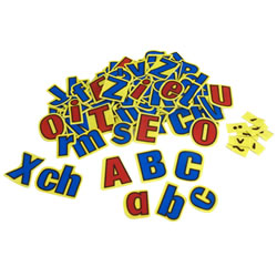 Image of Upper and Lower Case English and Spanish Alphabet Felt Letters - 118 Pieces