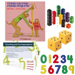 3 years & up. Counting is more than reciting numbers that have been memorized in sequence. This kit and the related activities will help develop an understanding that numbers represent sets of objects and each number matches one object in a set. Being able to match or pair items one-to-one is an important concept for math readiness. Includes hands-on manipulatives, books, and a selection of related activities to optimize the learning experience. This kit supports parent involvement and early learning through a variety of interactive and engaging activities. An ideal way for teachers and families to enrich children's learning experiences together. Kit includes a clear vinyl backpack and bilingual activity card(s). Contents may vary.