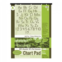 Image of 24" x 32" Eco-Friendly Recycled Chart Pad - 1.5" Ruled