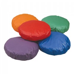 Image of Colorful Round Soft Pillows - Set of 5