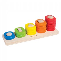 Image of Toddler Shape Sorter, Stacker, and Geometric Puzzle