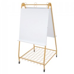 Image of Mobile Flip Chart Writing Easel and Magnetic Dry-Erase Board