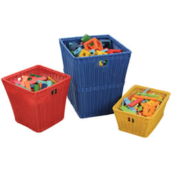 Small Plastic Wicker Basket (Each)