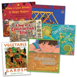 Grade K. From motion, life cycles, tools, and ocean life, our book set covers early STEM concepts which are perfect for the Kindergarten classroom. Children can understand and learn the information easily as each book features simple text and fun facts. Titles may vary, includes 6 paperback books.