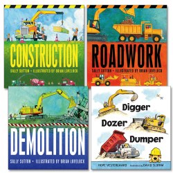 Dig, Dump, and Build Construction Board Books - Set of 4