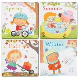 2 years & up. Each season of the year is special, wherever we live in the world. Follow the children in these books as they discover and explore the unique character of each season, through indoor and outdoor play. Sensory, detailed and child-centred, these are the perfect introduction for young children to the cycles of the year. This book set celebrates each of the four seasons throughout the year. Each book is filled with simple text and intriguing images that reveal information for the early learners. Set of 4 board books.