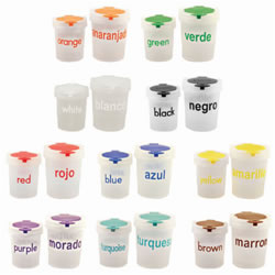 Bilingual Mini No Spill Paintcups (Set of 10)