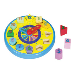 Wooden Shape Sorting Clock