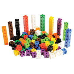 Image of Multi-Color Linking Cubes with Jar - 150 Pieces