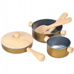 Image of Pretend Cooking Pans and Utensils Set - 6 Pieces