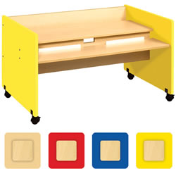 Nature Color Double Computer Desk