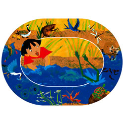 In The Small Small Pond Oval Carpets