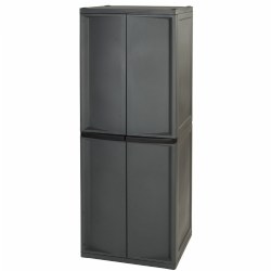 Image of Four-Shelf Storage Cabinet - Gray