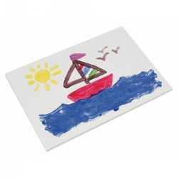 Image of Non-Absorbent Coated Finger Paint Paper -100 Sheets