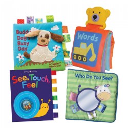 Peek-a-Boo Cloth Books - Set of 4