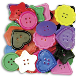 Image of Really Big Assorted Shapes and Colors Buttons