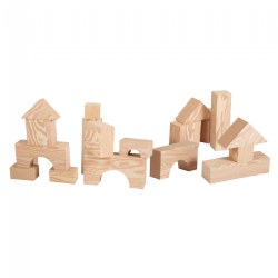 Image of Jumbo Foam "Wooden" Blocks - 32 Piece Set
