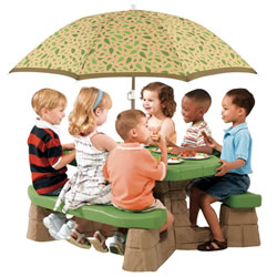 Image of Table and Umbrella