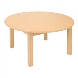 Image of Carolina Birch 30" Round Table With Varied Leg Heights - Seats 4