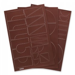 Image of Block Labels - 85 Dark Brown, Adhesive, Precut Labels