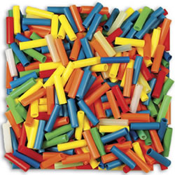 Image of Assorted Colored Straw Pieces