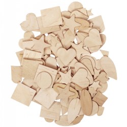 Image of Wooden Craft Pieces - 350 Pieces