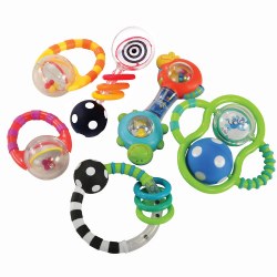 Image of Baby Grasp & Explore Textured Rattle Set