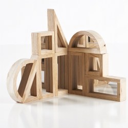 Image of Hardwood Mirror Block Set - 10 Pieces