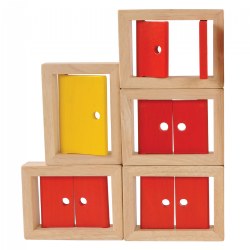 Image of Wooden Doors and Windows - 5 Piece Set