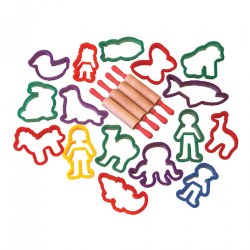 Jumbo Dough Cutter and Rolling Pin Set