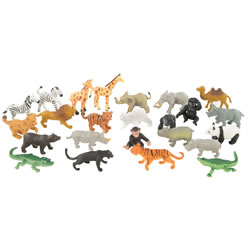 Image of Zoo Animals and Babies Mini Set - 24 Pieces