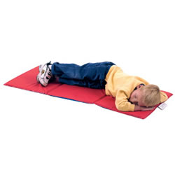 3 Fold Infection Control Rest Mats&reg; 3/4" - Red/Blue