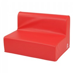 Image of Comfortable Child Size Sofa - Red