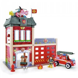 Image of Tri-level Wooden Fire Station
