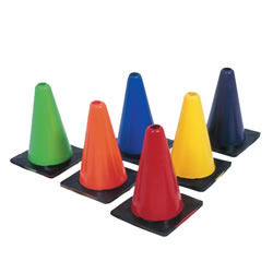 Image of 12" Outdoor Durable Rainbow Cone - Set of 6
