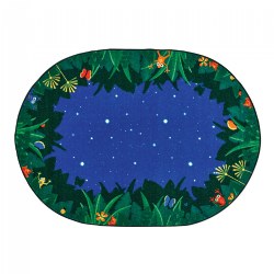 Image of Peaceful Tropical Night Rug - 8' x 12' Oval