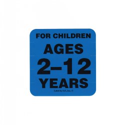 Ages 2 - 12 Years Label