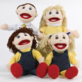Caucasian Family Puppet Set