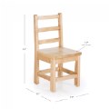 Alternate Image #7 of Premium Solid Maple 12" Seat High Quality Chairs - Set of 2