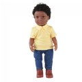 16" Multiethnic Doll - African American Boy With Poseable Body and Hair