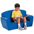 Modern Upholstered Couch - Blue